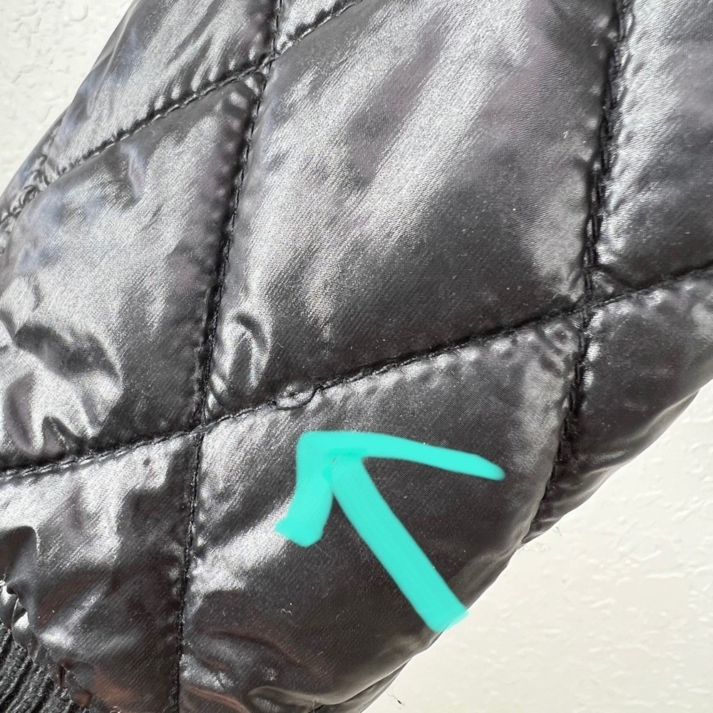 Billabong Puffy Hooded Jacket Y2K Shiny faerie‎ Grunge Goth Small - Picture 7 of 7